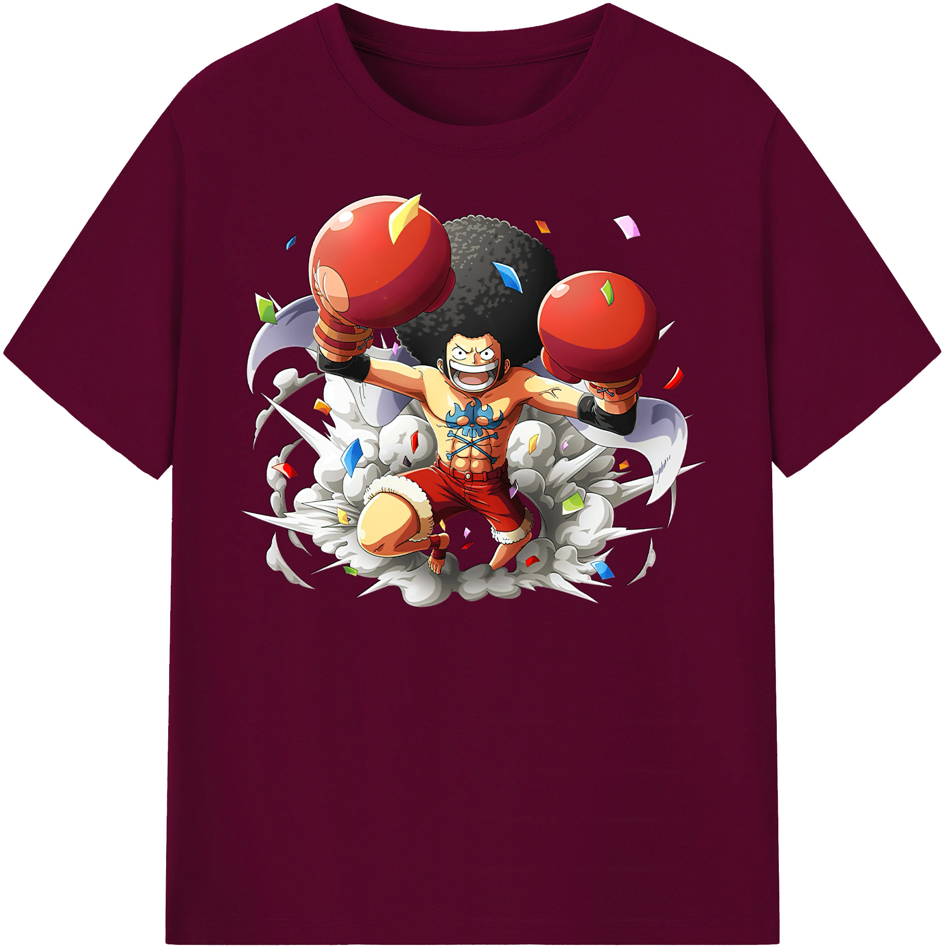 ワンピース モンキー・D・ルフィ ONE PIECE Monkey D. Luffy レディースカジュアルプリントTシャツ（綿100％）